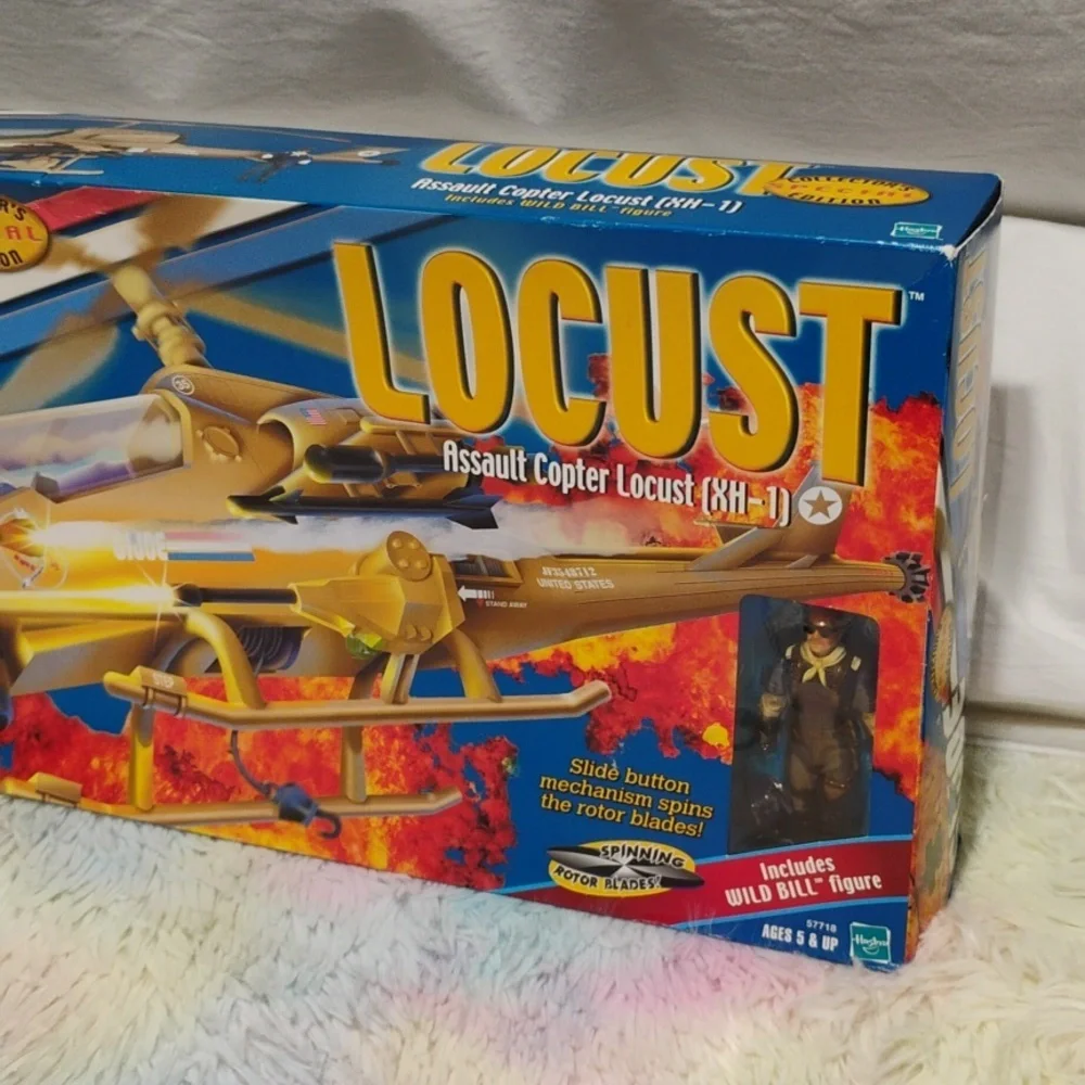 (#A1) NIB G.I. Joe Vtg 2000 Assault Copter Locust Complete/ Wild Bill Figure